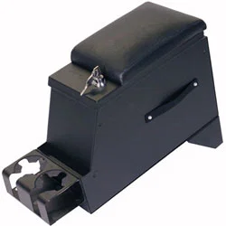01201 – TUFFY SEC Console, Floor Mount 24 Inch Length x 8 Inch Width x 18-1/2 Inch Height Overall Size Locking Black ...